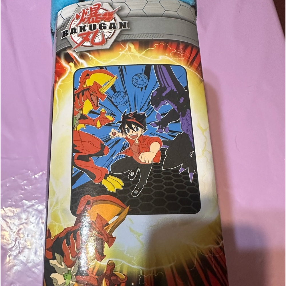 Bakugan Anime Kids Bedding Super Soft Plush Blanket Throw, 46 X 60 New W/Tags